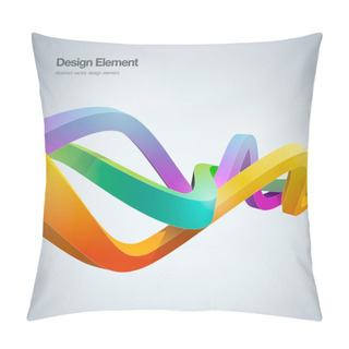 Personality  Modern Abstract Background Ribbon Style Vector Illustration. Pillow Covers