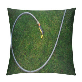 Personality  Garden Hose Lying On Green Grass At Garden Pillow Covers
