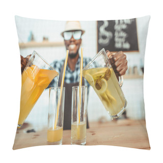 Personality  Bartender Pouring Lemonades Pillow Covers
