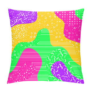 Personality  Bright Memphis 80s Style Background Pillow Covers