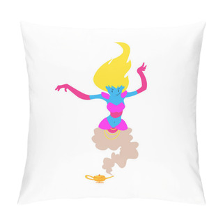 Personality  Blue Skin Female Genie Pillow Covers