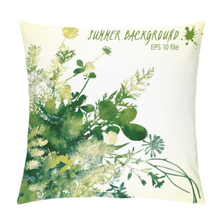 Personality  Green Summer Leaves Pillow Covers