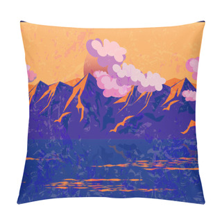 Personality  Mountains In The Manner Of Impressionism Pillow Covers