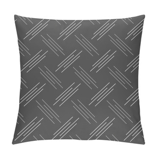 Personality  Monochrome Pattern With White And Gray Diagonal Uneven Stripes Pillow Covers