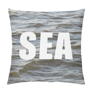 Personality  Letters Word Sea Collage Waves, Marine Theme Pillow Covers