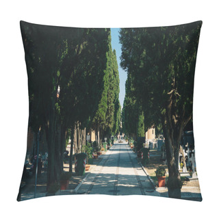Personality  Venice, Italy - Sep, 2021: Architecture Inside Cimitero Di San Michele, Venice. High Quality Photo Pillow Covers