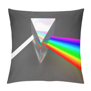 Personality  Prism Light Spectrum Dispersion. On Dark Background Pillow Covers