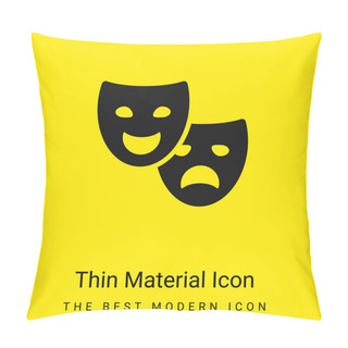 Personality  Art Dec  Minimal Bright Yellow Material Icon Pillow Covers