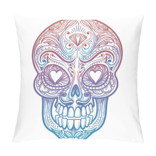 Personality  Colorful Mexican Decorative Skull Tattoo Pillow Covers
