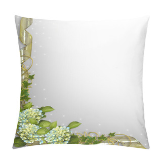 Personality  Ivy And Hydrangea Floral Border Pillow Covers