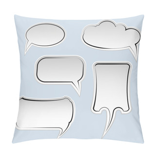 Personality  Speech And Thought Bubbles With Space For Text Pillow Covers