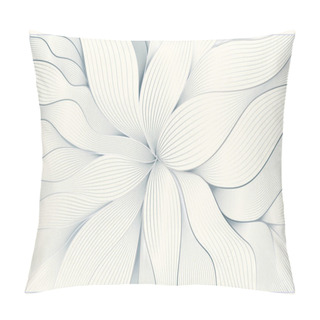 Personality  Vintage Vector Lineart On Motifs Of Art Deco. Abstract Wavy Pattern. Hand Drawing Style On Floral Theme. Pillow Covers
