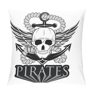 Personality  Pirate Themed Design Elements, Pirate Symbol Pillow Covers