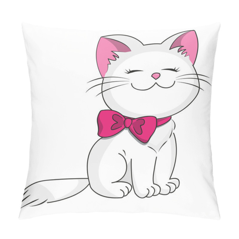 Personality  White Kitty Pillow Covers