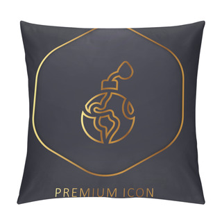 Personality  Bomb Golden Line Premium Logo Or Icon Pillow Covers
