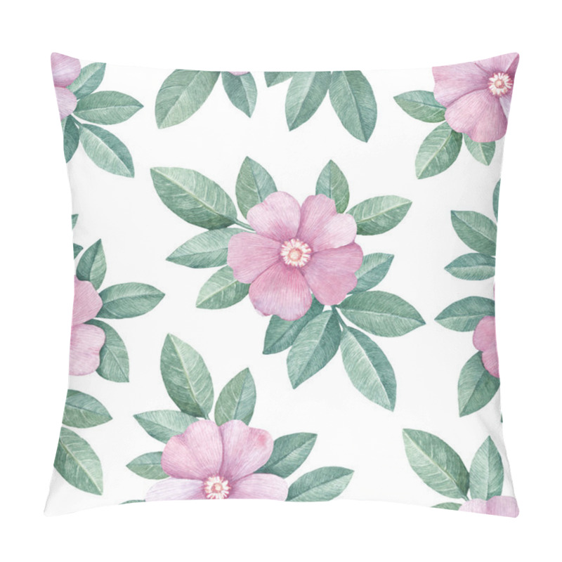 Personality  Watercolor wild rose flowers  pattern pillow covers