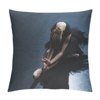 Personality  Ballet Dancer In Black Tutu Pillow Covers