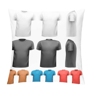 Personality  Colorful Male T-shirts. Design Template. Vector. Pillow Covers