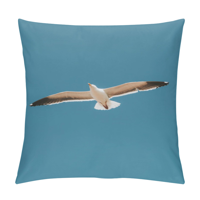 Personality  Flying seagull in a blue sky mobile phone wallpaper pillow covers