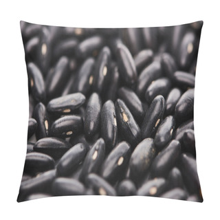 Personality  Close Up View Of Raw Organic Black Beans  Pillow Covers