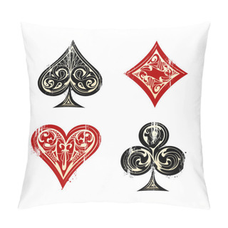 Personality  Vintage Playing Cards Sybmols Pillow Covers