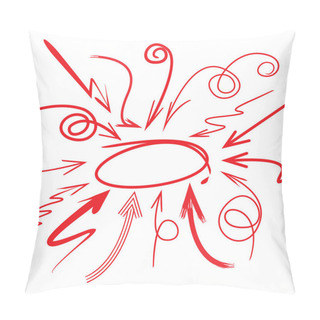 Personality  Hand Drawn Marker Elements, Simply Vector Illustration Pillow Covers