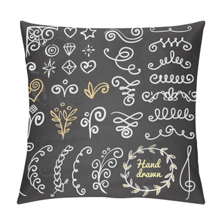Personality  Swirl Design Element In Doodle Style Pillow Covers