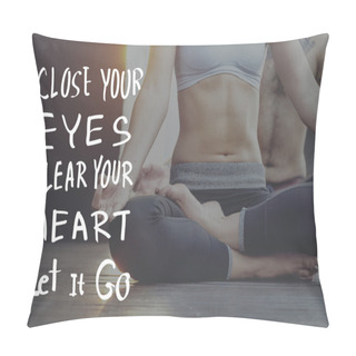 Personality  Couple Doing Yoga Meditation Pillow Covers
