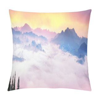 Personality  Foggy Sunrise In The Carpathian Mountains Pillow Covers