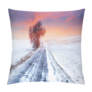 Personality  Snowy Winter Scenery Pillow Covers
