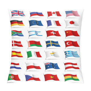 Personality  Set Of Flags. Pillow Covers
