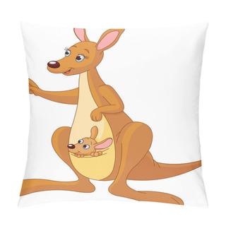 Personality  Cartoon Kangaroo And Joey Pillow Covers