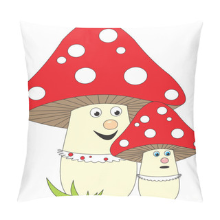 Personality  Mushroom Vector Pillow Covers