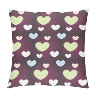 Personality  Vector Background With Hearts. Pillow Covers