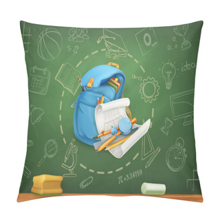 Personality  School, Infographics   Background Pillow Covers