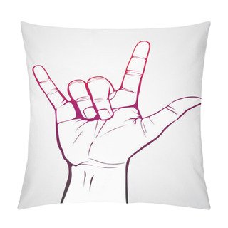 Personality  Metal Hand Lineart Pillow Covers