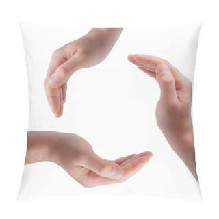 Personality  Circle Made Of Hands Pillow Covers