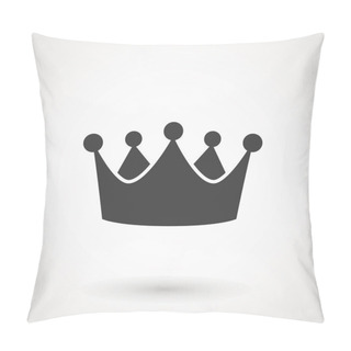 Personality  Crown Icon In Trendy Flat Style Isolated On White Background. Crown Symbol For Your Web Site Design, Logo, App, UI. Vector Illustration, EPS10 Pillow Covers