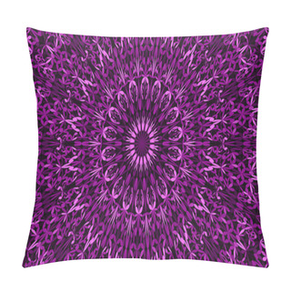 Personality  Purple Floral Garden Mandala Wallpaper - Geometrical Vector Background Pillow Covers