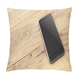 Personality  Smartphone On Wooden Table Pillow Covers