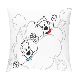 Personality  Square Guys - Fight Pillow Covers