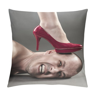 Personality  Woman's Foot Crushing Man's Head Pillow Covers
