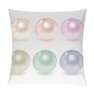 Personality  Spherical Pearls Of Different Colors. Vector Set. Pillow Covers