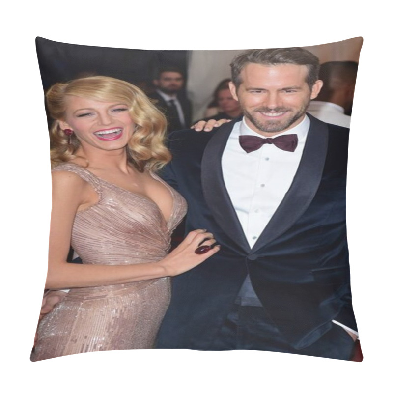 Personality  Blake Lively, Ryan Reynolds At Arrivals For 'Charles James: Beyond Fashion' Opening Night At The Metropolitan Museum Of Art Annual Gala - Part 4, Anna Wintour Costume Center, New York, NY May 5, 2014 Pillow Covers