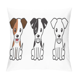 Personality  Vector Cartoon Set Of Jack Russell Terrier Dog For Design. Pillow Covers