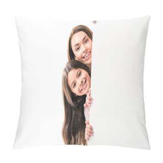 Personality  Mother And Daughter Looking Out From Board Pillow Covers