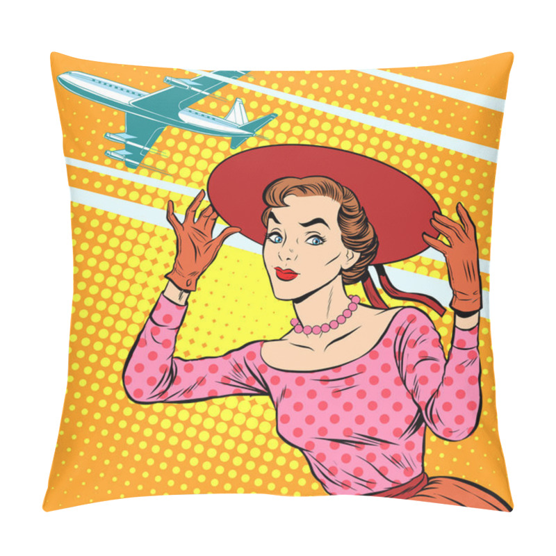 Personality  Woman airport journey pillow covers