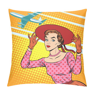 Personality  Woman Airport Journey Pillow Covers