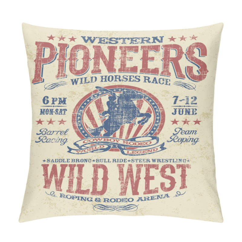 Personality  Western Pioneers Rodeo Pillow Covers