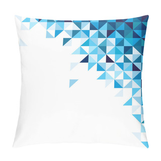 Personality  Abstract, Geometric Background, Triangle And Square, Blue Pillow Covers